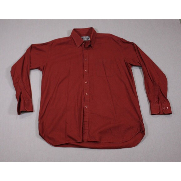 Charles Tyrwhitt Mens Button Down Shirt Long Sleeve Maroon Red Cashmere Blend XL - Picture 1 of 9
